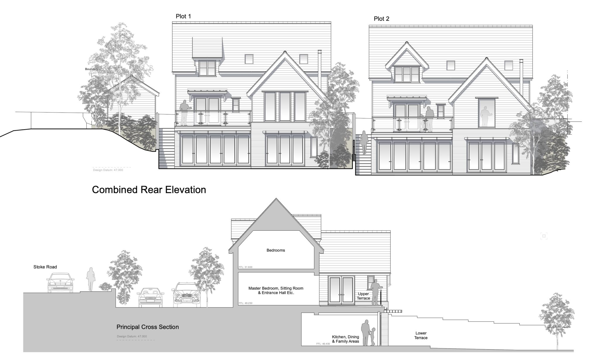 J.A.P Architects | Planning consent granted for pair of 3-storey, split ...